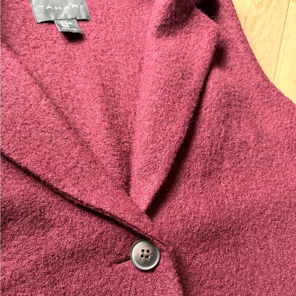 🍂CLEAROUT Tahari Burgundy Vest - Picture 5 of 10